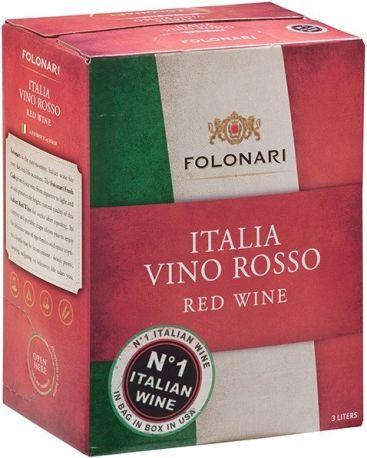 Вино Folonari, Italia Vino Rosso, 3 л