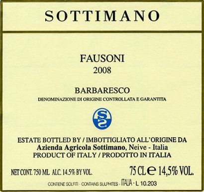 Вино Sottimano, "Fausoni", Barbaresco DOCG, 2003 - Фото 2