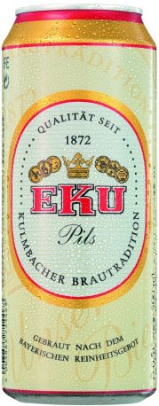 Пиво "EKU" Pils, in can, 0.5 л - Фото 1