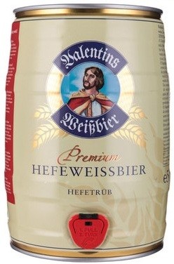Пиво "Valentins" Premium Hefeweissbier, mini keg, 5 л
