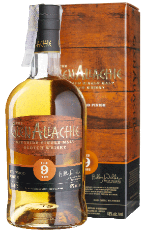 Виски GlenAllachie 9yo Rye Cask Finish, gift box 0,7 л