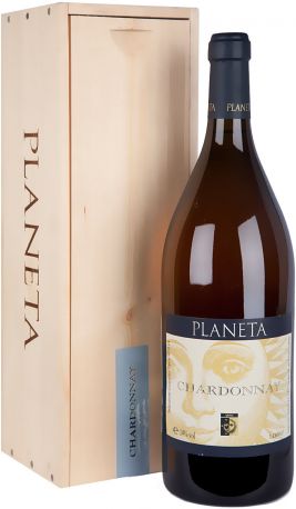 Вино Planeta, Chardonnay, Sicilia IGT, 2011, wooden box, 3 л - Фото 1