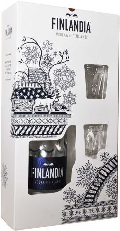 Водка "Finlandia", gift box with 2 shot glasses, 0.7 л - Фото 5