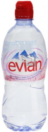 Вода "Evian" Still, PET, sport cup, 0.75 л