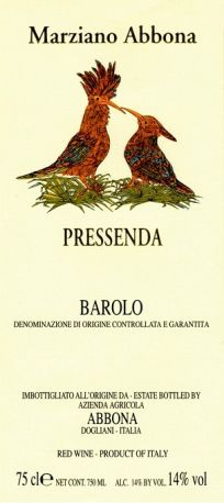 Вино Marziano Abbona, "Pressenda", Barolo DOCG, 2003 - Фото 2