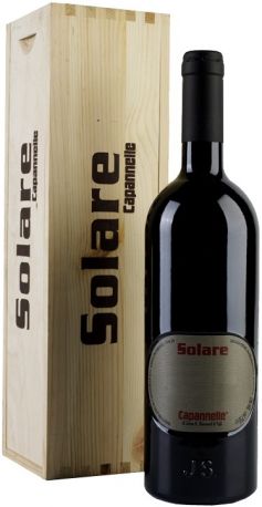 Вино Capannelle, "Solare" Vino da Tavola di Toscana Rosso IGT Sangiovese, 1997, wooden box