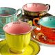 Набор чашек с блюдцами разноцветных (4шт в уп), Pols potten - Фото 4