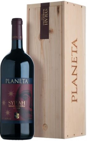 Вино Planeta, Syrah, Sicilia IGT, 2010, wooden box, 1.5 л - Фото 1