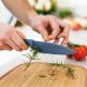 Кухонный нож BergHOFF Leo Поварской с отверстиями для чистки пряных трав с покрытием 140 мм в чехле Голубой - Фото 2