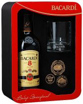 Ром "Bacardi" 8 years, gift box with glass, 0.7 л Ром "Bacardi" 8 years, gift box with glass, 0.7 л