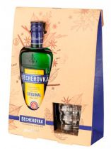 Ликерная настойка на травах Becherovka 0.7 л 38% + 1 бокал