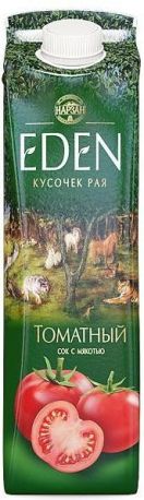 "ЭДЕН" Томатный сок с мякотью и солью, 0.75 л