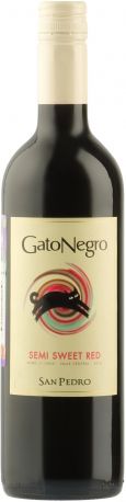 Вино San Pedro, "Gato Negro" Semi-Sweet Red, 2015