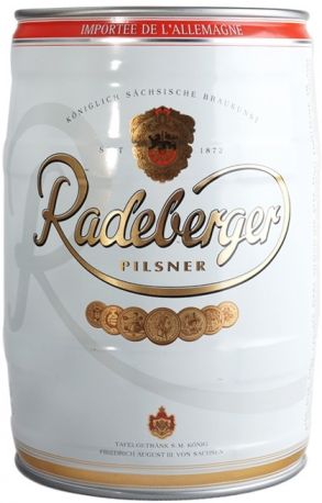 Пиво "Radeberger" Pilsner, mini keg, 5 л