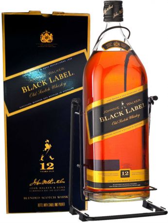 Виски Johnnie Walker, "Black Label", with box swing, 3 л - Фото 1