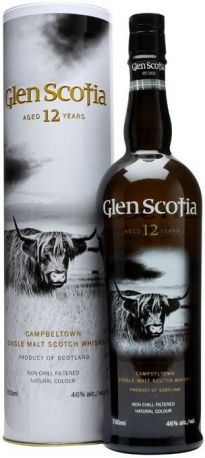 Виски "Glen Scotia" 12 Years Old (46%), metal tube, 0.7 л
