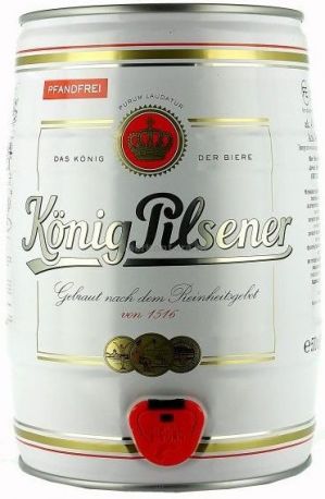 Пиво "Konig Pilsener", mini keg, 5 л