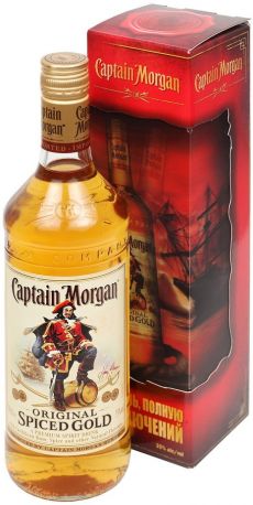 Ром "Captain Morgan" Spiced Gold, gift box 3D, 0.7 л - Фото 1