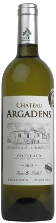 Вино Sichel, "Chateau Argadens" Blanc, Bordeaux Superieur AOC, 2013 - Фото 1
