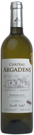 Вино Sichel, "Chateau Argadens" Blanc, Bordeaux Superieur AOC, 2014