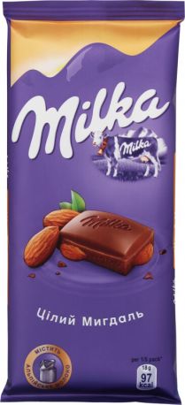 Шоколад Milka с цельным миндалем 90 г - Фото 6