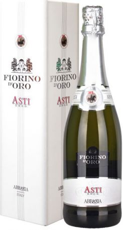 Игристое вино Abbazia, "Fiorino d'Oro" Asti Spumante Dolce DOCG, gift box - Фото 1