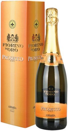 Игристое вино Abbazia, "Fiorino d'Oro" Prosecco Spumante DOC, gift box