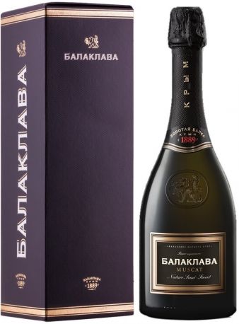 Игристое вино "Балаклава" Мускат Полусладкое, в подарочной коробке - Фото 2