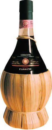 Вино Fassini, Chianti DOCG, in straw basket, 1.5 л - Фото 1