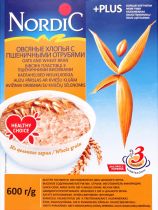 Хлопья овсяные NordiC с пшеничными отрубями 600 г Хлопья овсяные NordiC с пшеничными отрубями 600 г
