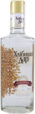 Водка "Хлебный Дар" Классическая, 0.37 л