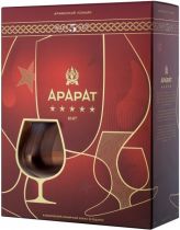 Коньяк "Арарат" 5 звезд, в подарочной коробке с бокалом, 0.7 л Коньяк "Арарат" 5 звезд, в подарочной коробке с бокалом, 0.7 л