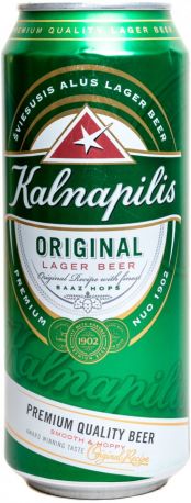 Пиво "Калнапилис" Ориджинл, в жестяной банке, 568 мл
