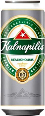Пиво "Калнапилис" Безалкогольное, в жестяной банке, 0.5 л