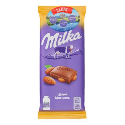 Шоколад Milka с цельным миндалем 90 г - Фото 3