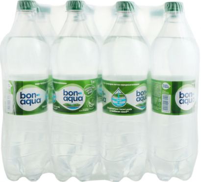 Упаковка минеральной среднегазированной воды BonAqua 1 л х 12 бутылок - Фото 8