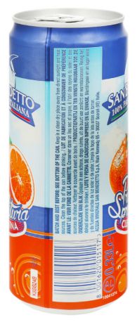 Упаковка сокосодержащего газированного напитка San Benedetto Prima Spremitura Clementina 0.33 л х 24 банки - Фото 3