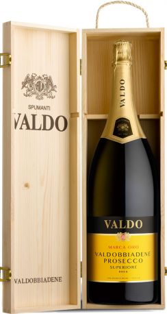 Игристое вино Valdo, "Marca Oro", Prosecco di Valdobbiadene Superiore DOCG, wooden box, 3 л