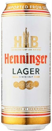 Пиво "Henninger" Premium Lager, in can, 0.5 л - Фото 1