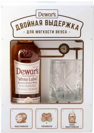 Виски "Dewar's" White Label, gift box with 1 glass, 0.7 л - Фото 1