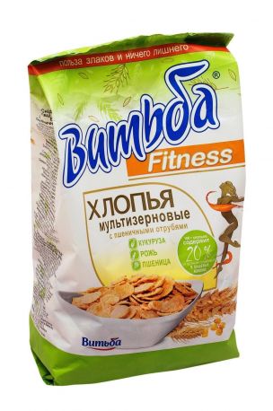 Хлопья Витьба Fitness Мультизерновые с пшеничными отрубями 250 г