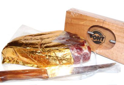 Хамон Pont Курадо мини в подарочной упаковке + подставка + нож, 8 месяцев выдержки 1 кг - Фото 3