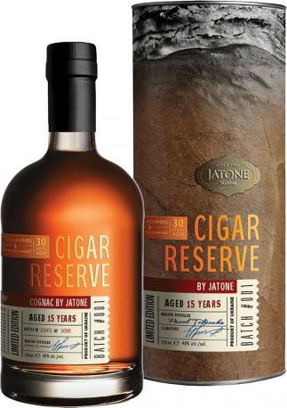 Коньяк Tavria, "Jatone" Cigar Reserve, in tube, 0.7 л - Фото 1