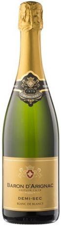 Игристое вино "Baron d'Arignac" Blanc de Blancs Demi-Sec