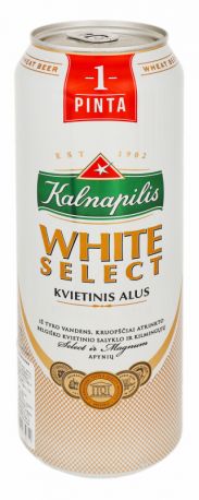 Упаковка пива Kalnapilis White Select светлое нефильтрованное 5% 0.568 л x 24 шт - Фото 4