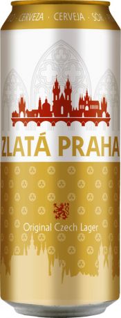 Пиво "Zlata Praha", in can, 0.5 л