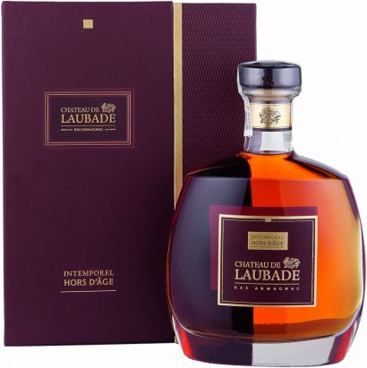Арманьяк Chateau de Laubade, "Intemporel" Hors d'Age, carafe Aramis & gift box, 0.7 л
