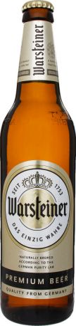 Упаковка пива Warsteiner Premium Verum светлое фильтрованное 4.8% 0.5 л x 24 шт - Фото 1