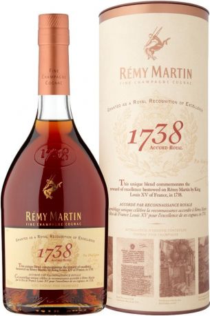 Коньяк Remy Martin, "1738 Accord Royal", in tube, 0.7 л - Фото 1