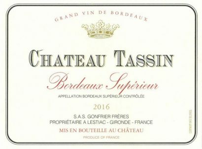 Вино Sichel, Chateau Tassin, Bordeaux Superieur AOC, 2015 - Фото 2